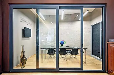 Sliding Door with Fixed Glass