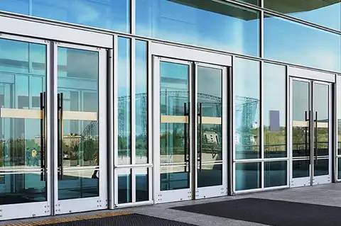 Swing Door with Fixed Panel